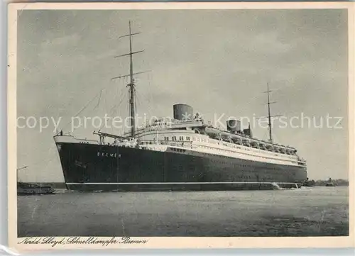 AK / Ansichtskarte Dampfer Oceanliner Bremen  Kat. Schiffe