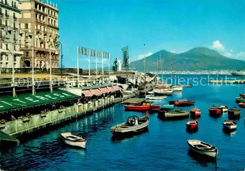 AK / Ansichtskarte Napoli Neapel Hotel Santa Lucia e Vesuvio Vulkan Vesuv Kat. Napoli