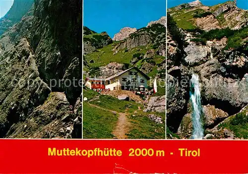 AK / Ansichtskarte Imst Tirol Muttekopfhuette Alpen Wasserfall Kat. Imst