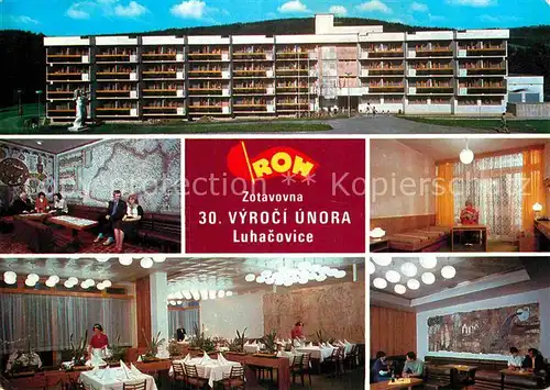 AK / Ansichtskarte Luhacovice Zotavovna ROH 30 Vyroci Unora Erholungsheim Restaurant Kat. Tschechische Republik
