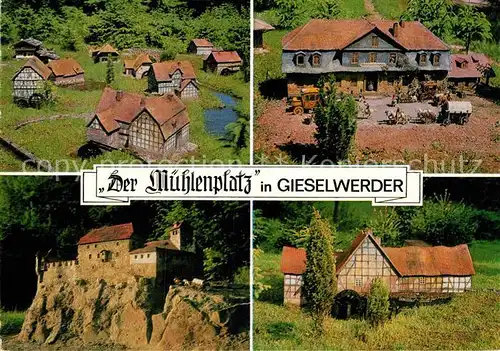 AK / Ansichtskarte Gieselwerder Muehlenplatz Historische Bauwerke in Miniatur Kat. Oberweser