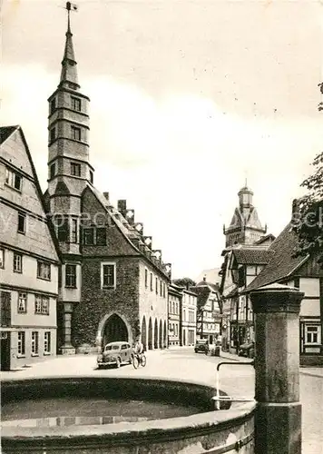 AK / Ansichtskarte Korbach Stechbahn Rathaus Sankt Kilianskirche Kat. Korbach