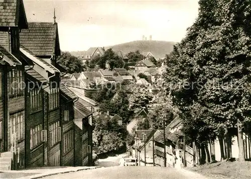 AK / Ansichtskarte Clausthal Zellerfeld Osteroederstrasse mit Blick zum Bocksberg Kat. Clausthal Zellerfeld