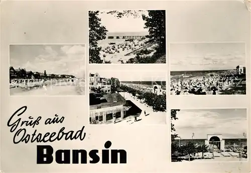 AK / Ansichtskarte Bansin Ostseebad Promenade Strand Pavillon Kat. Heringsdorf