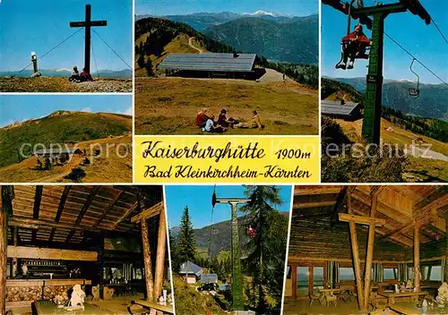 AK / Ansichtskarte Bad Kleinkirchheim Kaernten Kaiserburghuette Woellanernock Gipfelkreuz Sesselbahn  Kat. Bad Kleinkirchheim