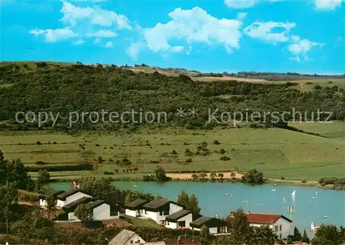 AK / Ansichtskarte Schalkenmehren Fliegeraufnahme Ferienhaeuser zur Sonnenhoehle Kat. Schalkenmehren