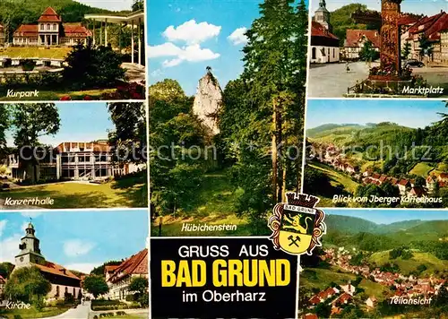 AK / Ansichtskarte Bad Grund Kurparkt Blick vom Iberger Kaffeehaus Konzerthalle Kat. Bad Grund (Harz)