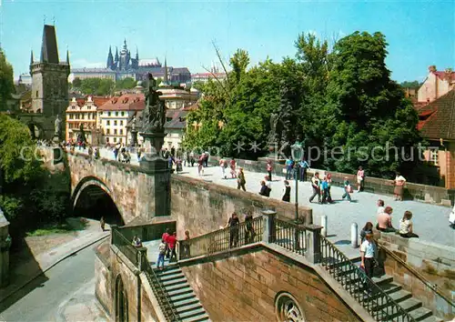 AK / Ansichtskarte Praha Prahy Prague Kleinseitner Brueckenturm Charles Bridge Kat. Praha