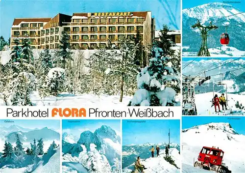AK / Ansichtskarte Weissbach Pfronten Parkhotel Flora Winterlandschaften Kat. Pfronten