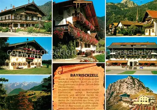 AK / Ansichtskarte Bayrischzell Lueftlmalerei Almrestaurant Ortsansichten Kat. Bayrischzell