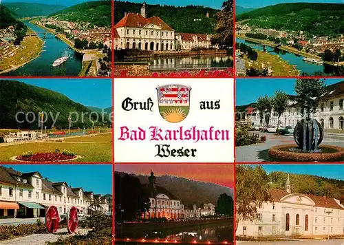 AK / Ansichtskarte Bad Karlshafen Weserparien Schloss Kirche Kat. Bad Karlshafen