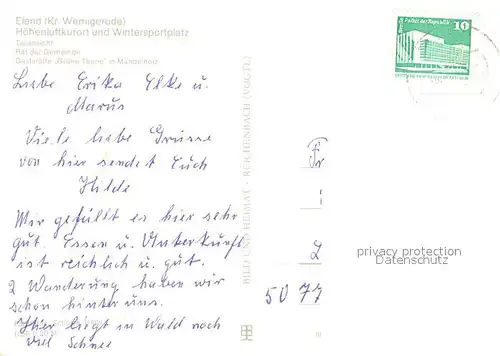 AK / Ansichtskarte Elend Harz Teilansicht Rat der Gemeinde Gaststaette Gruene Tanne Mandelholz Kat. Elend Harz