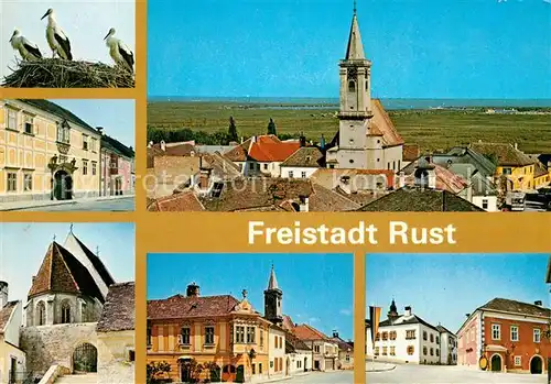 AK / Ansichtskarte Rust Neusiedlersee Storchennest Hauptstr Fischerkirche Seeblick Hauptplatz Rathauskeller Kat. Burgenland