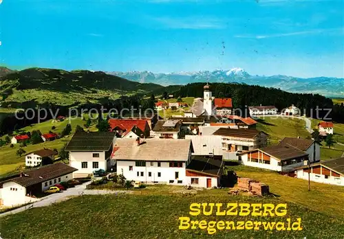 AK / Ansichtskarte Sulzberg Vorarlberg Panorama mit Schweizer Bergen Kat. Sulzberg