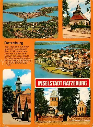 AK / Ansichtskarte Ratzeburg Fliegeraufnahme Kirchen Panorama Kat. Ratzeburg