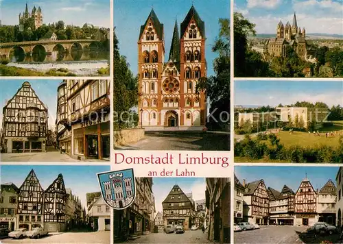 AK / Ansichtskarte Limburg Lahn Lahnbruecke Dom Fachwerkhaeuser Kat. Limburg a.d. Lahn