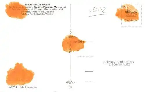 AK / Ansichtskarte Weiher Odenwald Pension Gramlich