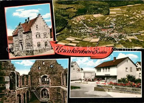 AK / Ansichtskarte Neunkirchen Baden Fliegeraufnahme Rathaus Ruine Kat. Modautal