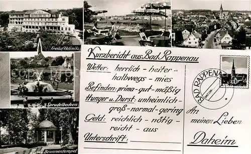 AK / Ansichtskarte Bad Rappenau Sprudelbecken Freiluftklinik Brunnentempel Kat. Bad Rappenau