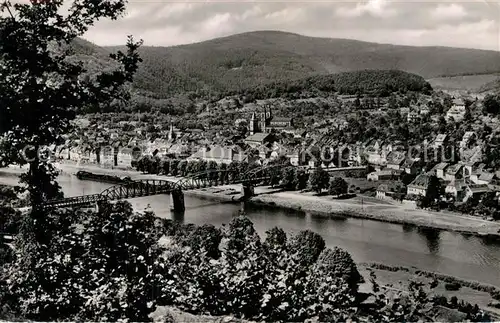 AK / Ansichtskarte Eberbach Neckar Panorama Bruecke Kat. Eberbach