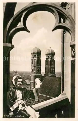 AK / Ansichtskarte Muenchner Kindl Muenchen Frauenkirche  Kat. Muenchen