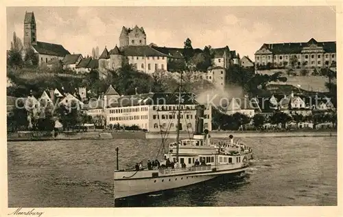 AK / Ansichtskarte Dampfer Seitenrad Meersburg am Bodensee  Kat. Schiffe