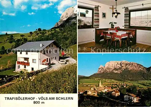 AK / Ansichtskarte Voels Schlern Suedtirol Trafisoelerhof Urlaub auf dem Bauernhof Ferienwohnungen Gesamtansicht mit Alpenpanorama