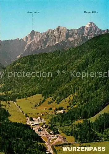 AK / Ansichtskarte Wurzenpass Grenzuebergang zwischen oesterreich und Jugoslawien Alpenpanorama