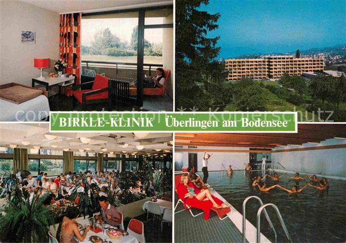 AK / Ansichtskarte ueberlingen Bodensee Birkle Klinik Hallenbad