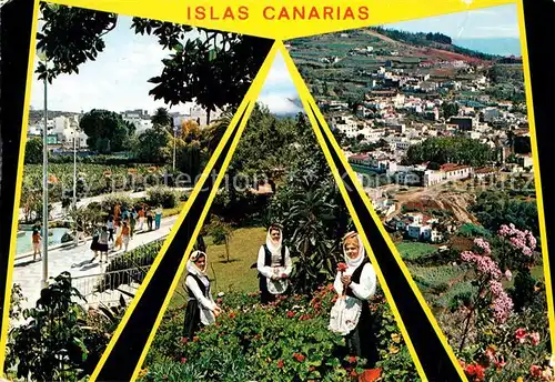 AK / Ansichtskarte Islas Canarias Tracht Teilansicht 