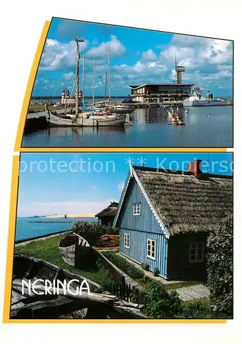 AK / Ansichtskarte Nida Anlegestelle Hafen Fischerhof 