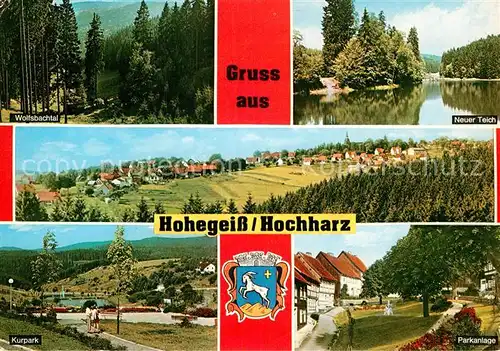 AK / Ansichtskarte Hohegeiss Harz Wolfsbachtal Kurpark Parkanlage Neuer Teich Kat. Braunlage