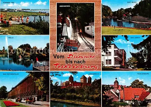 AK / Ansichtskarte Tecklenburg Duemmer See Bad Iburg Bad Rothenfelde Melle Ibbenbueren Sommerrodelbahn Kat. Tecklenburg