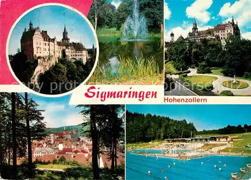 AK / Ansichtskarte Sigmaringen HOhenzollern Freibad Schloss Kat. Sigmaringen