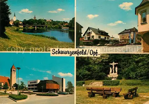 AK / Ansichtskarte Schwarzenfeld Oberpfalz mit Seepartie Kat. Schwarzenfeld
