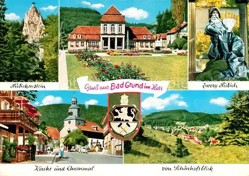 AK / Ansichtskarte Bad Grund Zwerg Huebich Ehrenmal Huebichstein  Kat. Bad Grund (Harz)