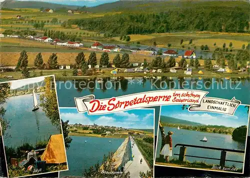 AK / Ansichtskarte Sorpetalsperre Staudamm Camping Seepartie Kat. Sundern (Sauerland)