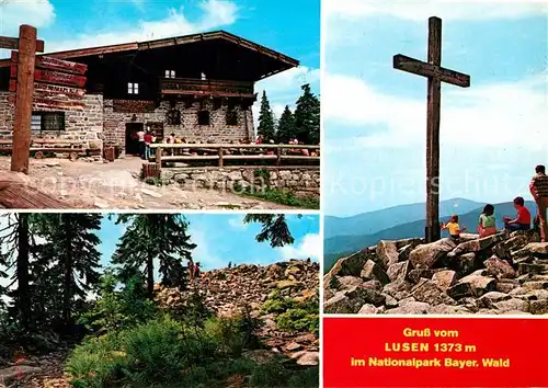 AK / Ansichtskarte Lusen Bayerischer Wald Bergkreuz 