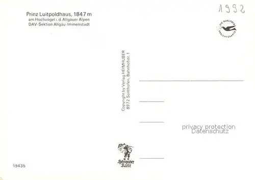 AK / Ansichtskarte Hochvogel Prinz Luitpoldhaus mit Fuchskarspitze Kat. Bad Hindelang