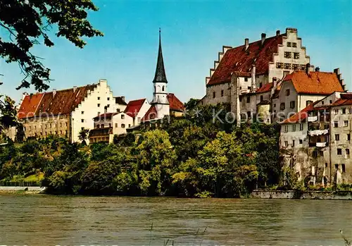 AK / Ansichtskarte Wasserburg Inn Innpartie mit Burg Kat. Wasserburg a.Inn