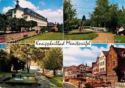 AK / Ansichtskarte Bad Muenstereifel Kurhaus Kurpark Kneippbrunnen Fachwerkhaeuser Hotel Witten Kat. Bad Muenstereifel