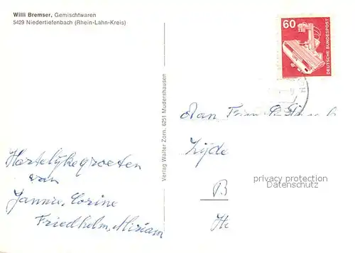 AK / Ansichtskarte Niedertiefenbach Rhein Lahn Kreis Panorama Kat. Niedertiefenbach