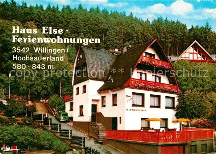 Ak Ansichtskarte Willingen Sauerland Fliegeraufnahme Haus Erika