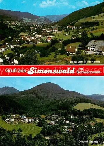 AK / Ansichtskarte Simonswald Blick vom Neuenberg Ortsteil Eichhof Kat. Simonswald