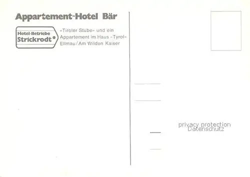 AK / Ansichtskarte Ellmau Tirol Appartement Hotel Baer Kat. Ellmau