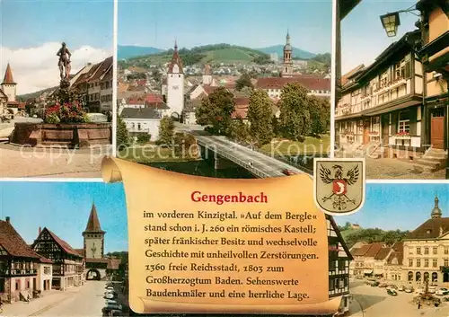 AK / Ansichtskarte Gengenbach Brunnen Kirche Stadttor Ortsansicht Kat. Gengenbach Schwarzwald