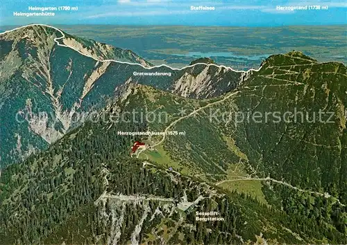 AK / Ansichtskarte Herzogstand Fliegeraufnahme Bergketten Kat. Kochel a.See