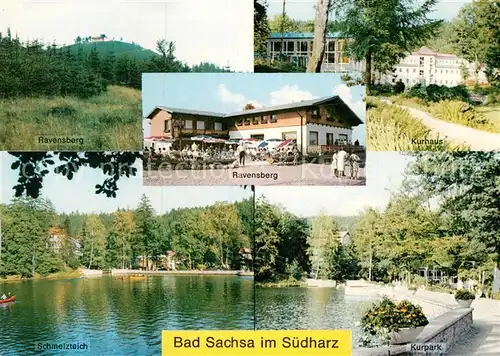 AK / Ansichtskarte Bad Sachsa Harz Ravensberg Kurhaus Kurpark Schmelzteich Kat. Bad Sachsa