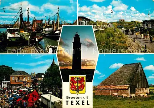 AK / Ansichtskarte Texel Hafen Stall Leuchtturm Kat. Niederlande