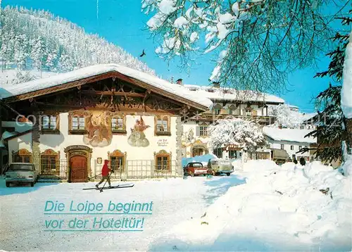 AK / Ansichtskarte Wallgau Hotel Post Winter Kat. Wallgau